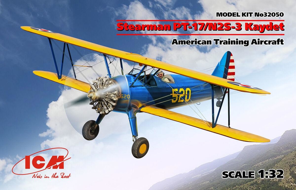 Zdjęcia - Model do sklejania (modelarstwo) Amerykański samolot szkolny Stearman PT-17/N2S-3 Kaydet 32050