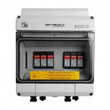 Doktorvolt Rozdzielnica PV Fotowoltaiczna DC 1000V T1 T2 2-stringowa MC4 Solarna 4555 DV-4555-FOT