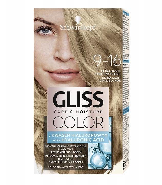 Schwarzkopf Gliss Color krem koloryzujący do włosów 9-16 Ultra Jasny Chłodny Blond 109271-uniw