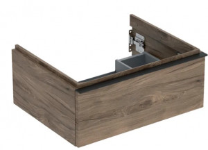 GEBERIT GEBERIT 502.310.JR.1 Szafka pod umywalkę iCon z jedną szufladą 59,2 cm x 24,7 cm x 47,6 cm orzech hickory melaminowa struktura drewna lava matowy