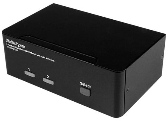 StarTech com com 2-Port DisplayPort Dual-Monitor KVM Switch - 4K 60Hz - KVM / audio / USB switch - 2 porte SV231DPDDUA2