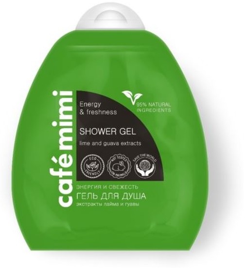 Le Cafe de Beaute Kafe Krasoty Le Cafe de Beaute Kafe Krasoty Cafe mimi żel pod prysznic energia i świeżość ekstrakt limonki ekstrakt gujawy D-panthenol 95% składników naturalnych 250ml