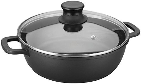 Lacor 25823 garnek ze szklaną pokrywką 24 cm, odlewania aluminium 25823