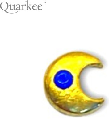 Quarkee Quarkee 22K Gold Moon with Sapphire / Księżyc z szafirem