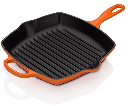 Le Creuset 20183260900422 Signature żeliwo patelnia grillowa kwadratowa 26 cm, 44,30 x 29,90 x 5,30 cm, ofenrot 20183260900422