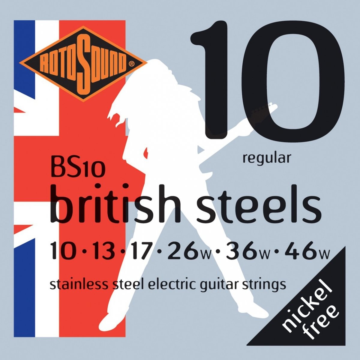 Rotosound rotos górne British Steels Electric Guitar Strings BS10