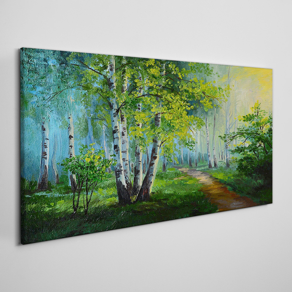 PL Coloray Obraz Canvas las ścieżka liście 100x50cm