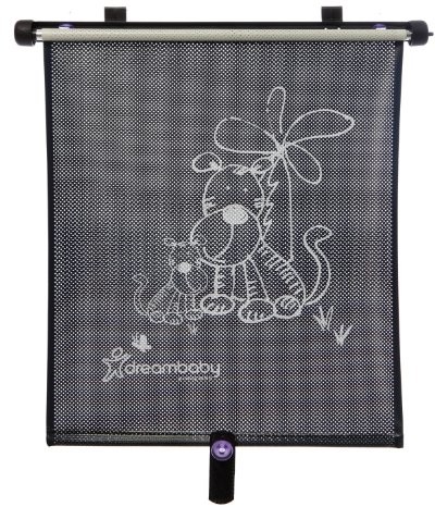 Dreambaby Dream Baby pcr236p f dwustronne regulowany Samochodowy uchwyt okna KFZ Roller (Tiger Print cienia), biały
