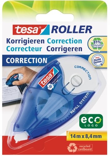 tesa TESA Roller Popraw ecoLogo wielokrotnego napełniania, niebieski 4042448110459
