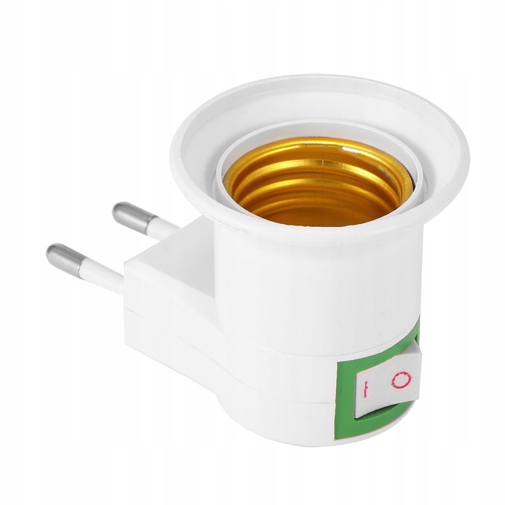Adapter Przejściówka 230V E27 Na Żarówkę Wyłącznik