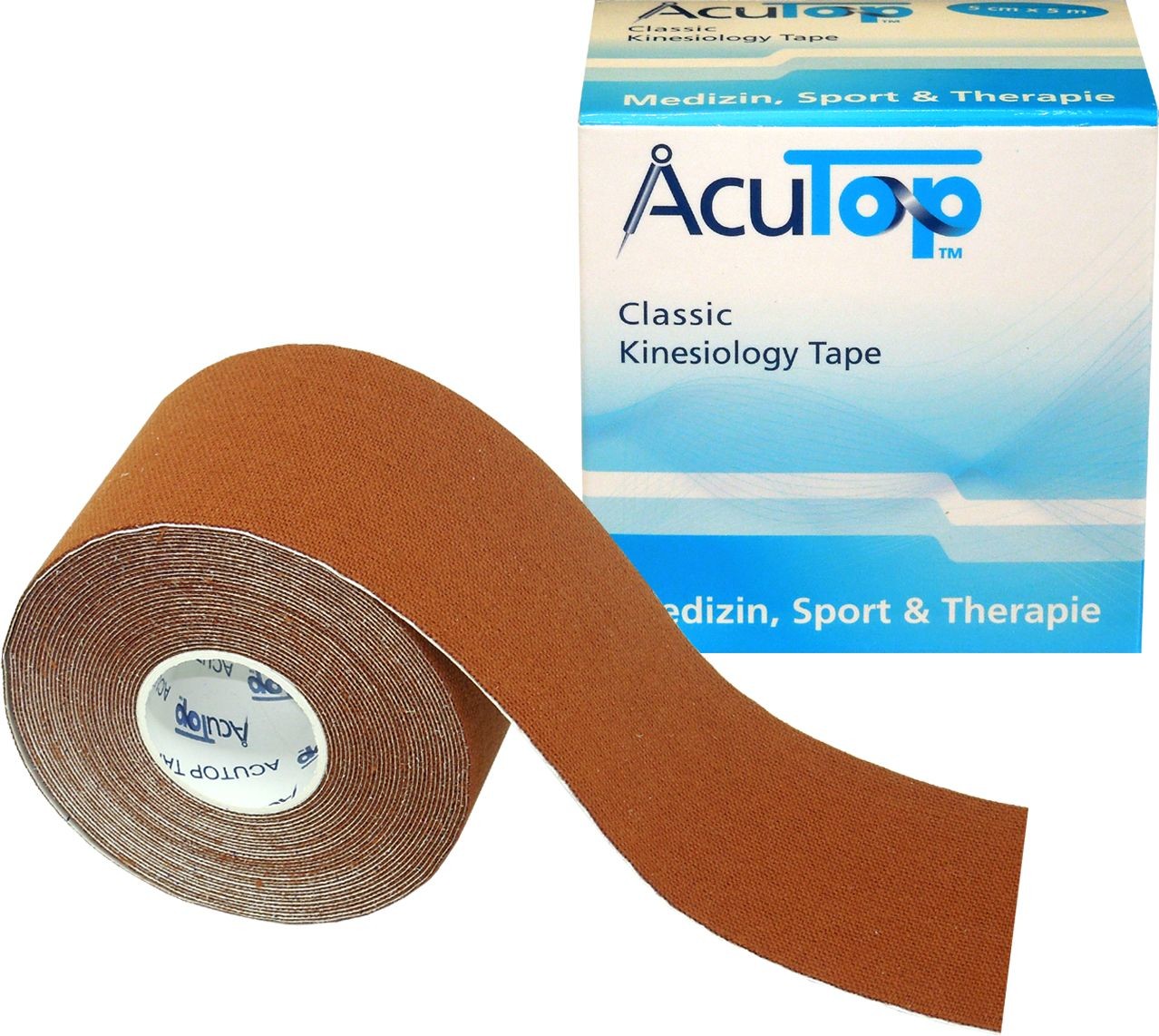 Tape Acutop Oryginal Kinesiology AcuTop brown - NIEMIECKA JAKOŚĆ - niska cena (acutop brązowy) 4260394880961