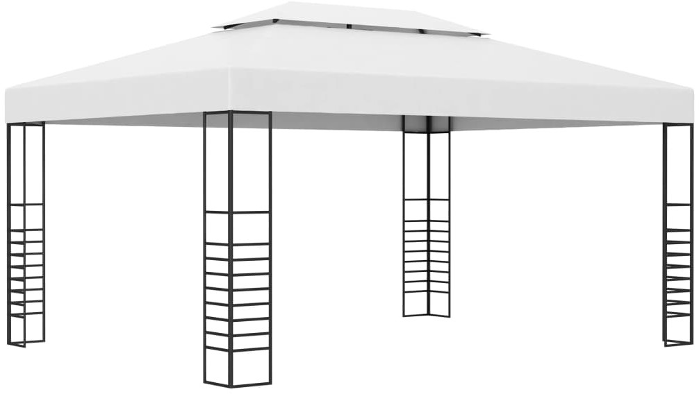 vidaXL Altana ogrodowa z malowanej proszkowo stali 4x3x2,7 m, antracyt