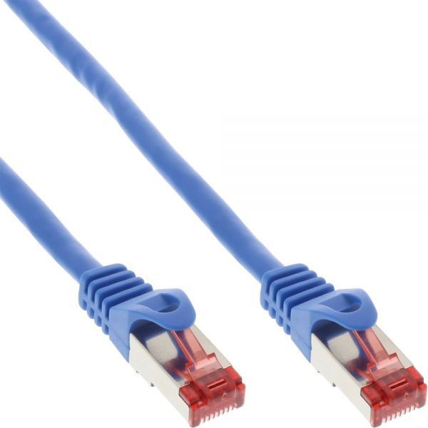 InLine Patchcord S/FTP PiMF Cat.6 250MHz halogen free niebieski 7.5m 76907B