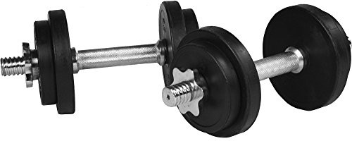 GORILLA SPORTS Gorilla Sports dorosłych 30black Rubber guma z rdzeniem z żeliwa zestaw krótkich hantli, chromowana/czarna, 30 kg 10000093