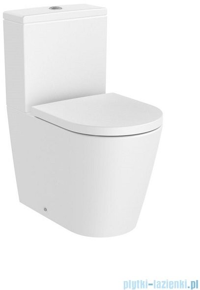 Roca Inspira Round Rimless miska do kompaktu biała matowa A342529620