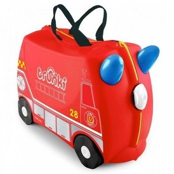 Trunki Walizeczki i akcesoria Walizka Wóz strażacki Freddie jeżdżąca czerwony