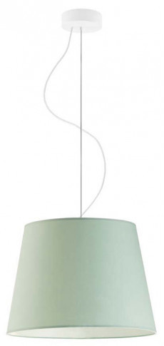 Nowoczesny żyrandol z abażurem na białym stelażu - K1-R62