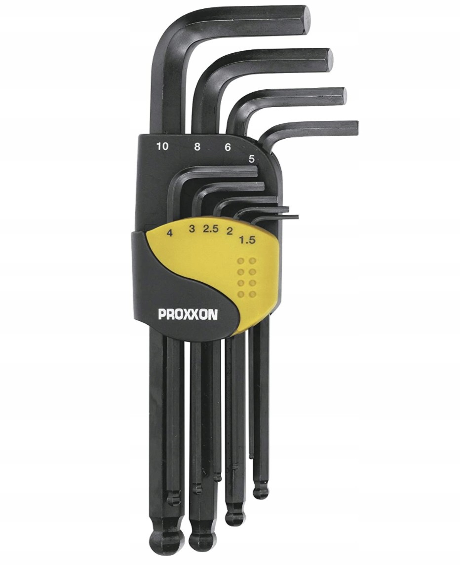 Proxxon Zestaw imbusów do śrub Hx z uchwytem 9 el.
