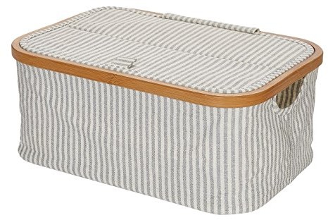 Prym Box Canvas & Bamboo składana Szary 38 x 26 x 16 cm (WW612682)