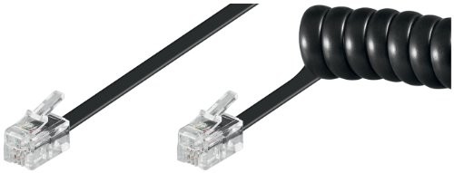 Goobay Tel.ra kroucen s 2xRJ10 4p4c,6m ern TCK-06-BK