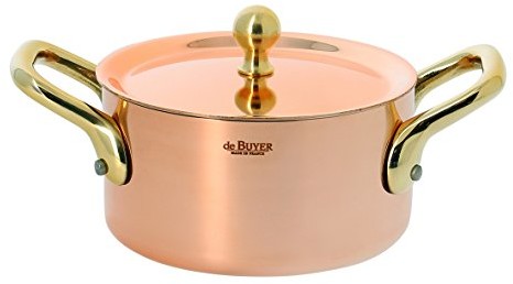 De Buyer 6447.10 garnek, miedź, brązowy, 22,6 x 21 x 9,2 cm 644710