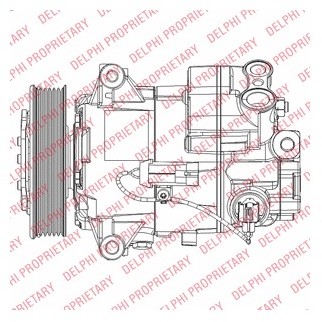 DELPHI Kompresor, klimatyzacja DELPHI TSP0155948