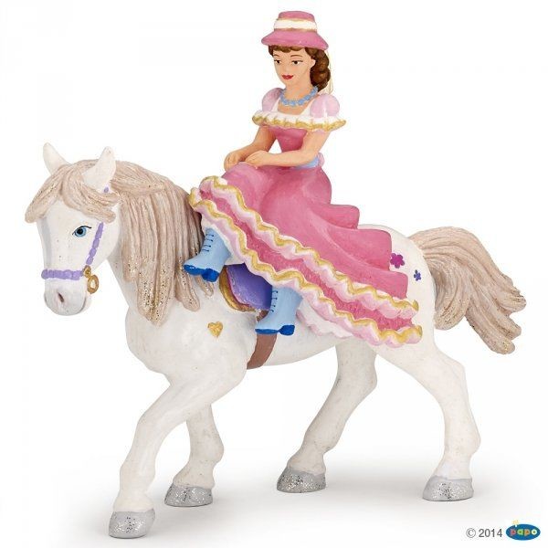 Papo Figurka dama w kapeluszu na koniu - 39074