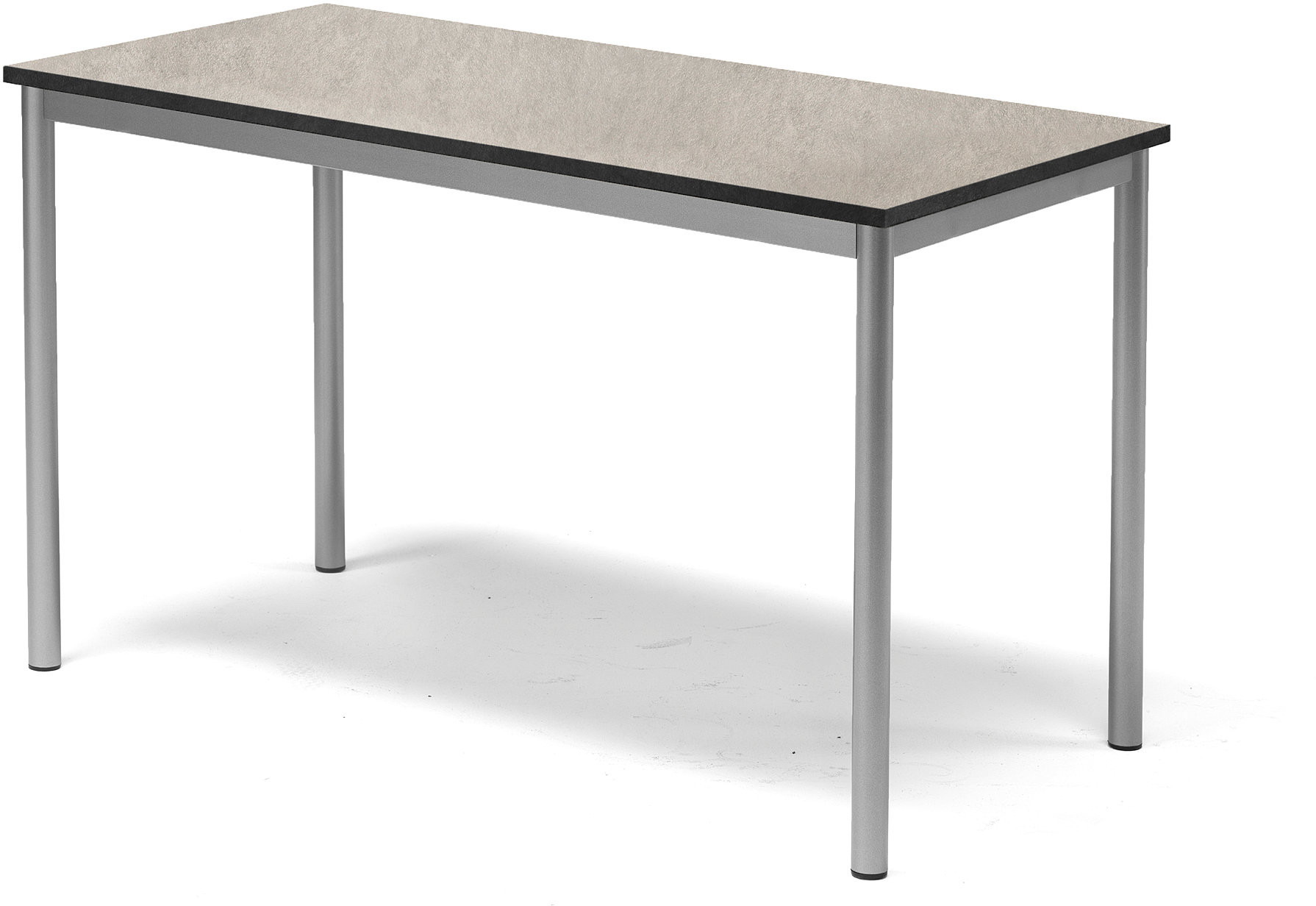 AJ Produkty Stół Sonitus, 1200x600x720 mm, rama srebrna, dźwiękochłonne linoleum, szary