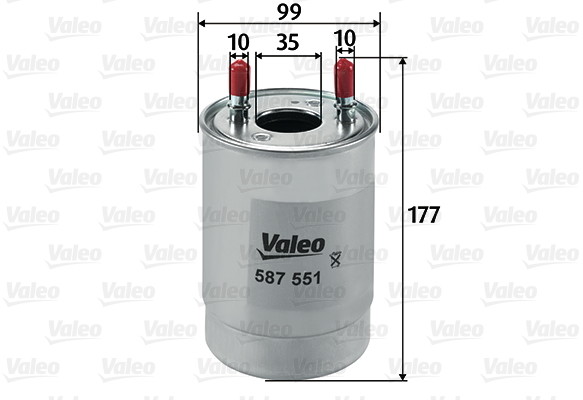 VALEO filtr diesel przeplywowy 587551 587551