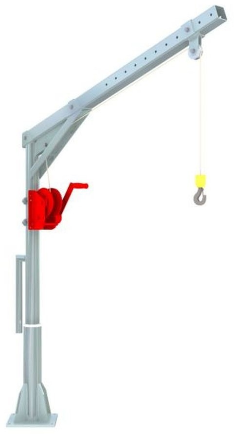 958 95869069 Żuraw słupowy z wciągarką ręczną udźwig 150 kg długość liny 12m) 69069-uniw