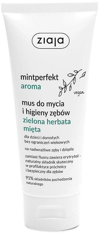 Ziaja Mintperfekt Aroma mus do mycia i higieny zębów Zielona Herbata Mięta 100ml 108294-uniw