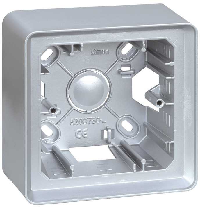 Kontakt KONTAKT_SIMON Puszka natynkowa pojedyncza DETAIL 82 Aluminium 8200750-093