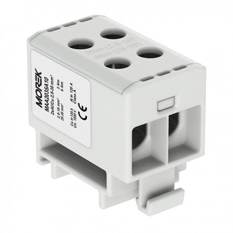 Geberit MOREK szynowa 2,5-35mm2 szara 4otwor AL/CU 1000V TH35 1P MAA2035A10 Morek 4030 MAA2035A10
