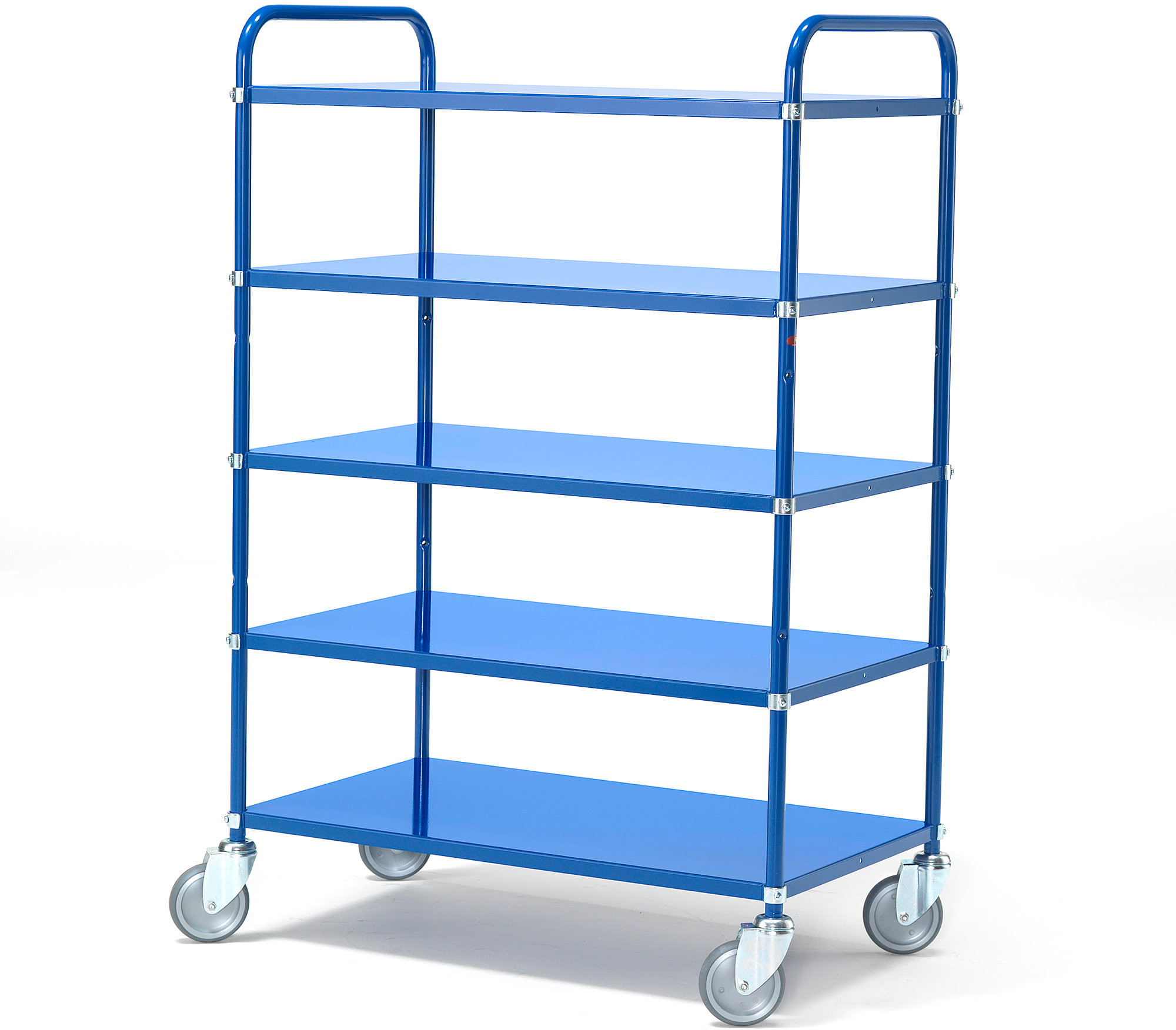 AJ Produkty Wózek z półkami, 5 półek, 500 kg, 950x550x1440 mm, niebieski