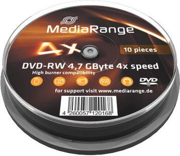 MediaRange DVD-RW 4x CB 4.7GB MediaR 10 - MR450