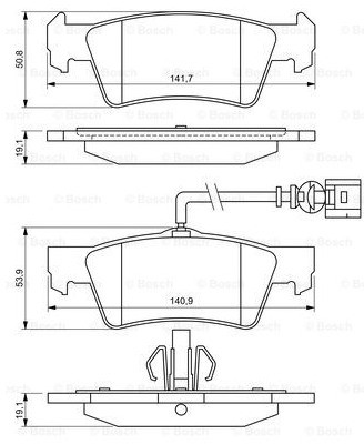 Bosch Zestaw klocków hamulcowych, hamulce tarczowe 0 986 494 309