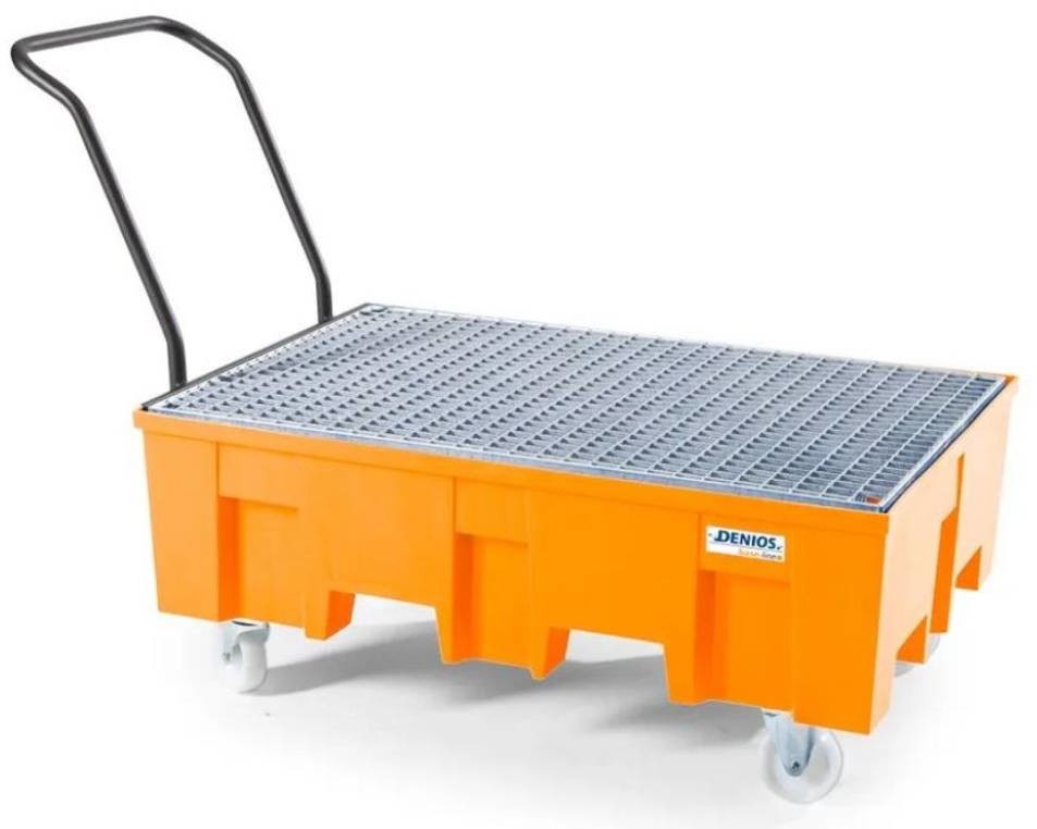 722 DENTA Wanna wychwytowa z polietylenu PE) na 2 beczki z kratą cynkowaną przewoźna 865x1245x1060 220L 72279243 79243-uniw