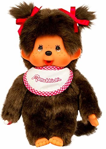 BANDAI Bandai - Monchhichi - Plusz - Różowy i biały śliniak 20 cm - 25555 25555