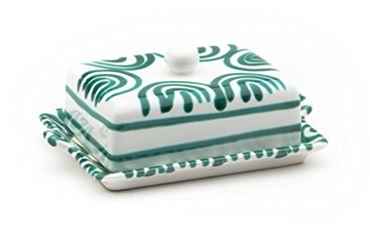 Gmundner Keramik Gmundner ceramika manufaktura 0100dbgl21 gruengeflammt maselnicy z uchwytem z przyciskiem, 250 G 0100DBGL21