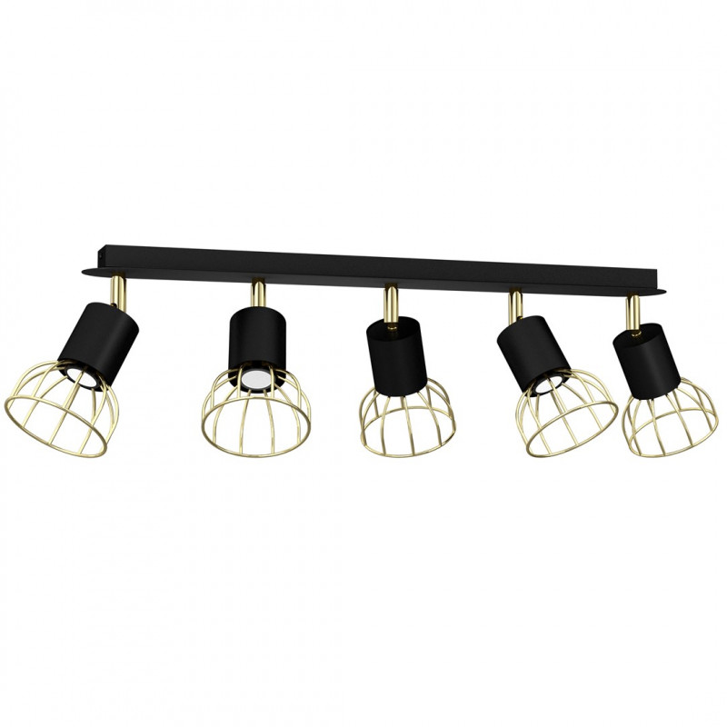 Milagro Lampa sufitowa DANTE Black/Gold 5xGU10