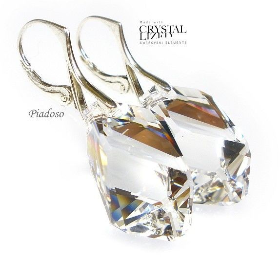 Swarovski piękne duże kolczyki SREBRO PROMOCJA