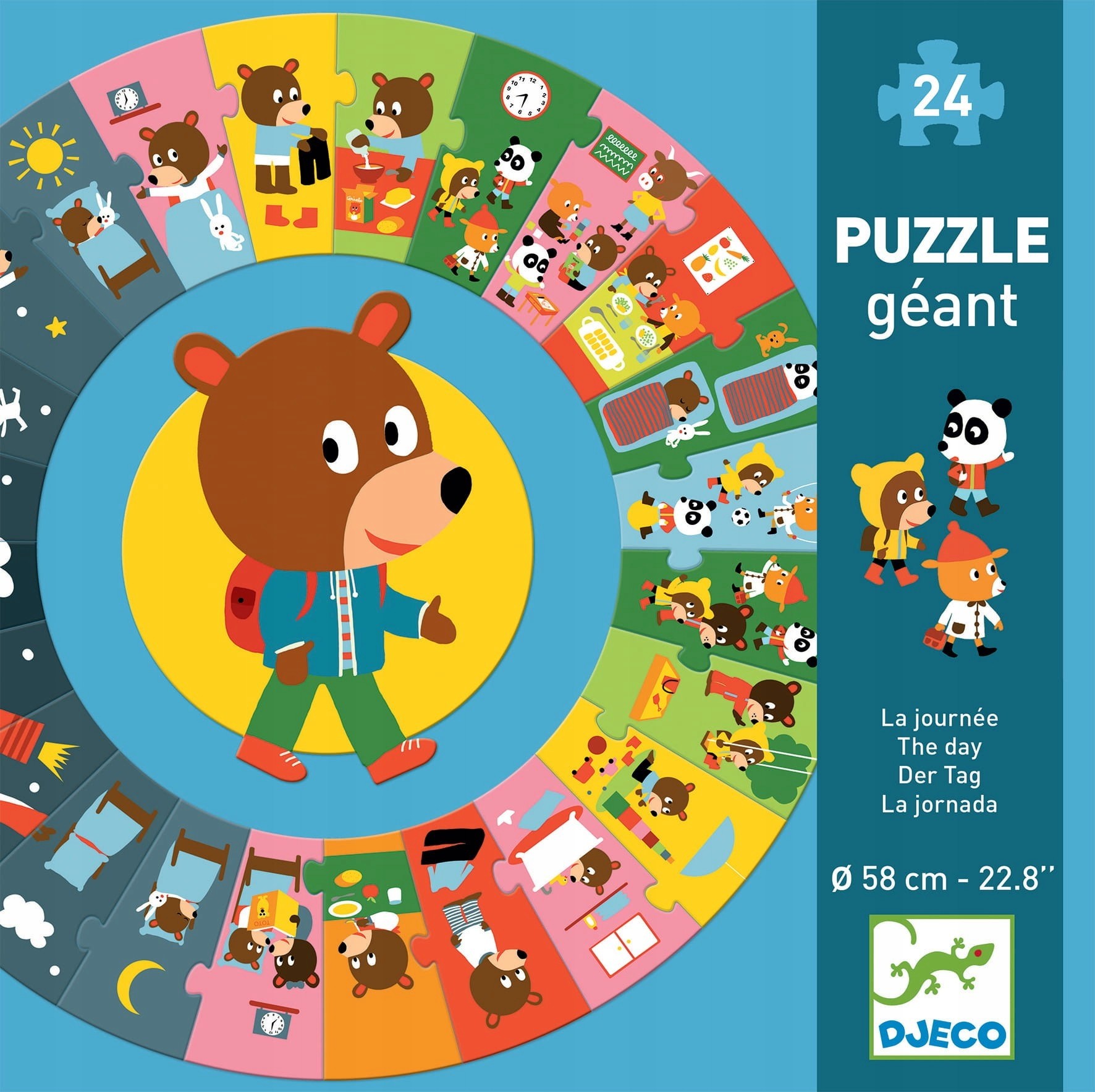 Djeco Puzzle Gigant - Dzień DJ07015 24el.