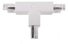 Shilo T-ŁĄCZNIK szynoprzewodu uziemienie wewnętrzne prawe XTS 40 BI do 3-fazowej szyny natynkowej 230V białe