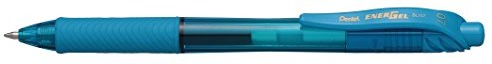Pentel EnerGel BL107 automatyczny długopis żelowy, grubość kreski pisania: 0,35 mm, 12 sztuk, jasnoniebieski BL107-S