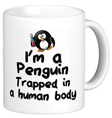 Acen 'w jedna pingwin w jeden ludzkiego ciała' Funny serii filiżanka do kawy  kubek ceramiczny firmy acen Studios  doskonała valentines/Wielkanoc wiosna/lato/chrismtas/prezent urodzinowy/rocznicę MUG255