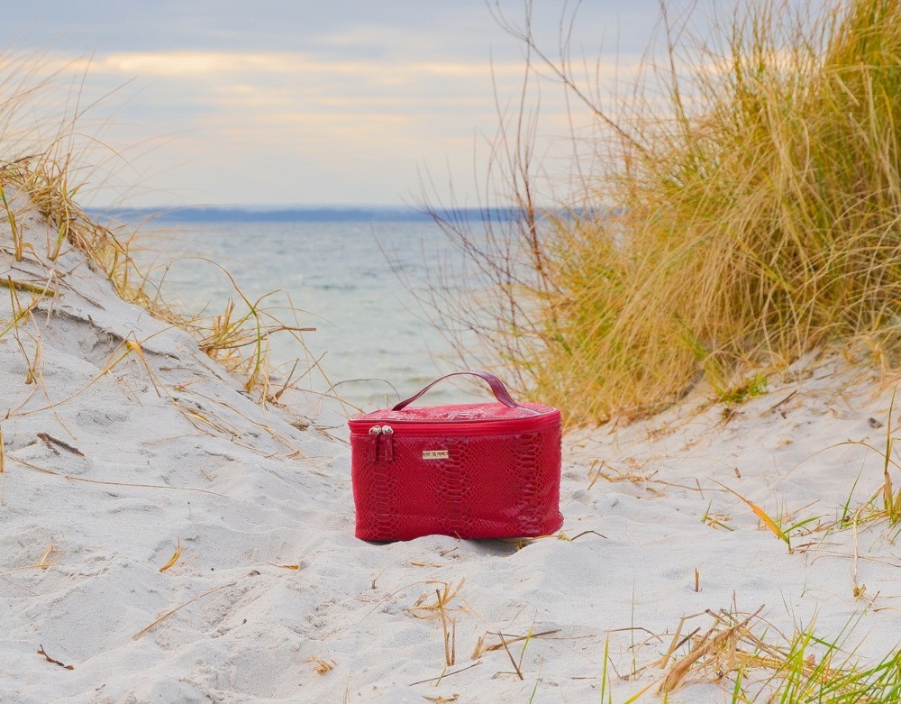 Noble Cosmetic Kuferek Kosmetyczka Damska Noble Red Viber VR003