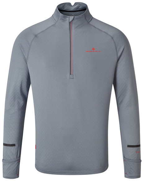 RONHILL RONHILL Bluza biegowa męska TECH PRISM 1/2 ZIP TEE szara