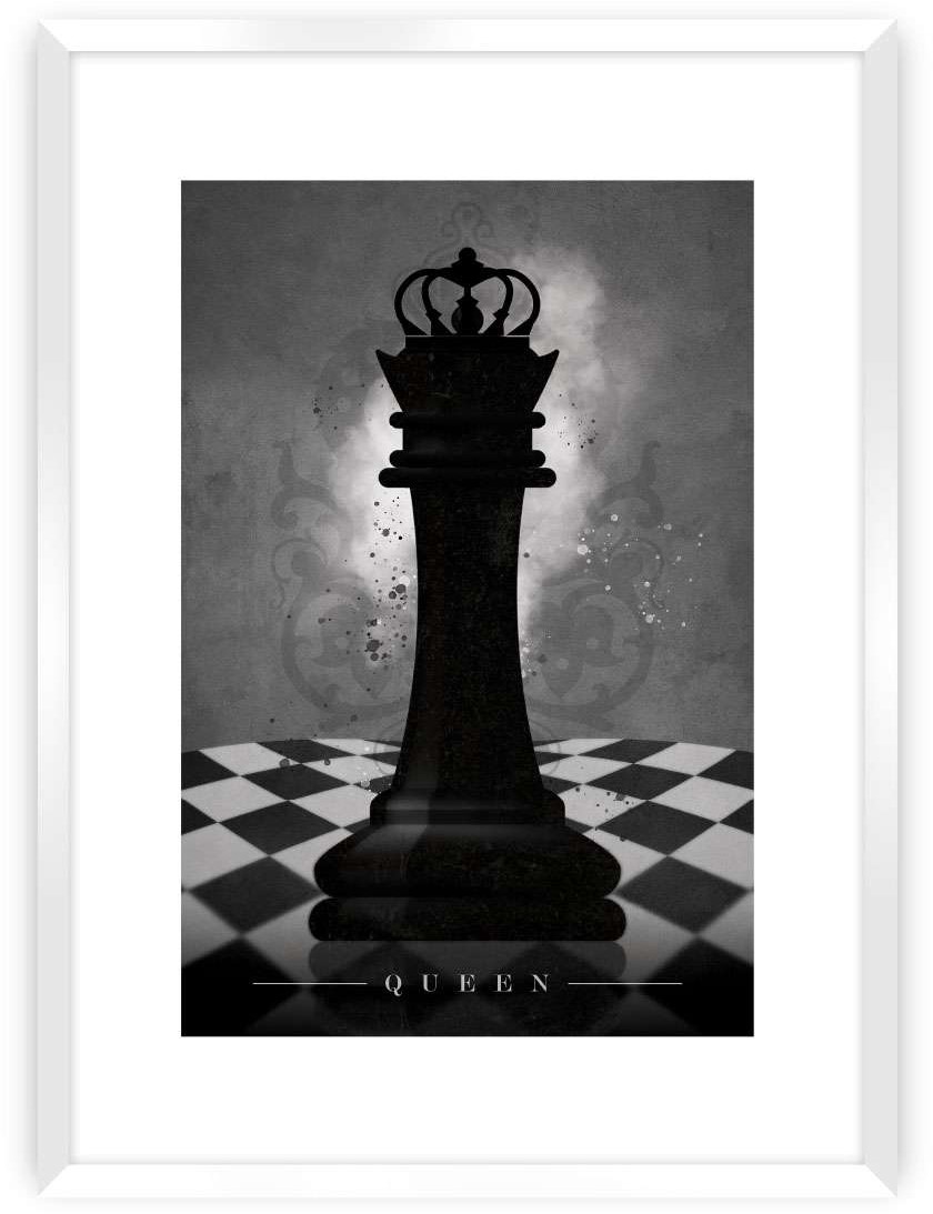 Dekoria Plakat Chess II 30 x 40 cm Ramka Biała 219D-000-57