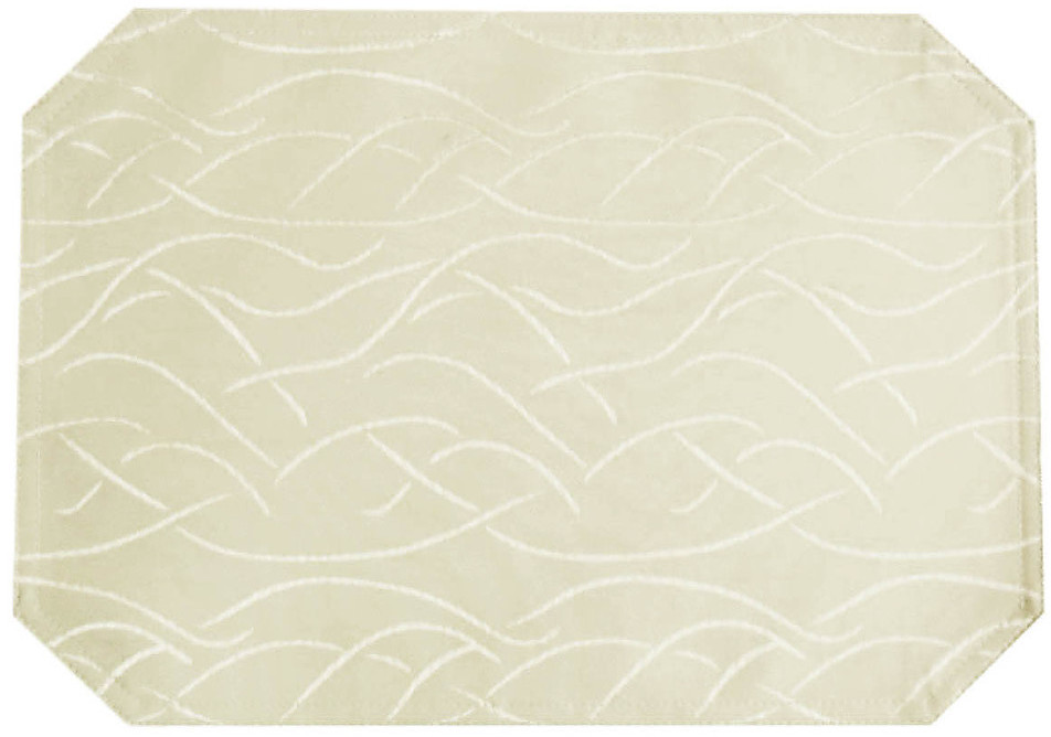 Jedeka Arruela 33 X 47 Cm 4 Szt Kremowe Maty Stołowe Podkładki Na Stół Poliestrowe