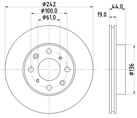 HELLA PAGID Tarcza hamulcowa PAGID 8DD355103-101